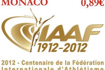Stamp issued by the Principality of Monaco to commemorate the IAAF Centenary